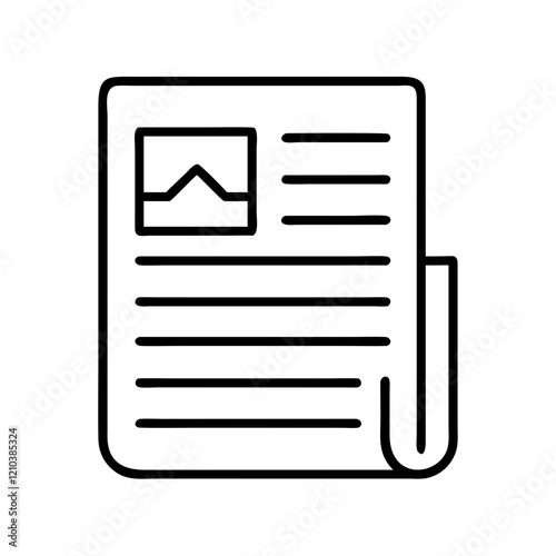 press release icon, press release line art - simple line art of press release, perfect for press release logos and icons