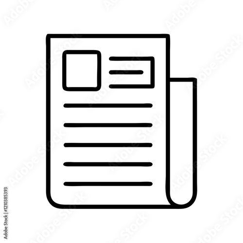 press release icon, press release line art - simple line art of press release, perfect for press release logos and icons