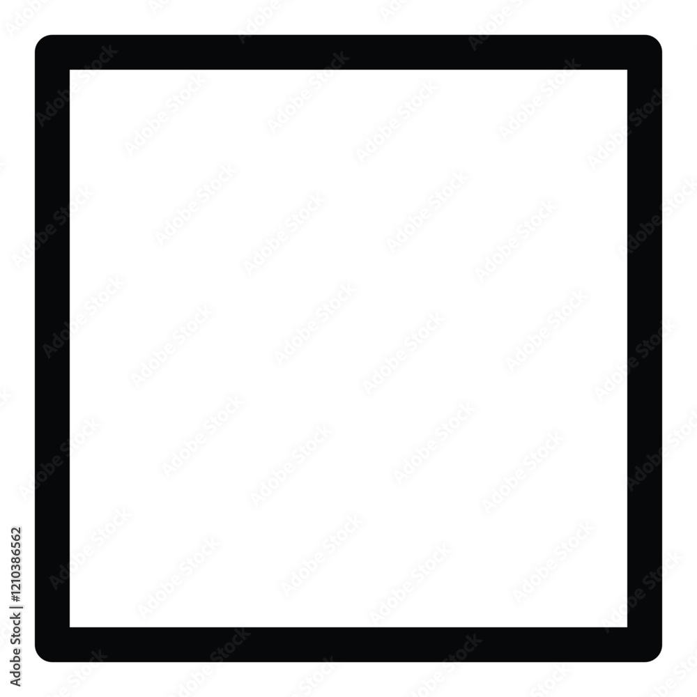 Square Shape Flat Icon Isolated On White Background Square Shape Flat Icon Isolated On White Background