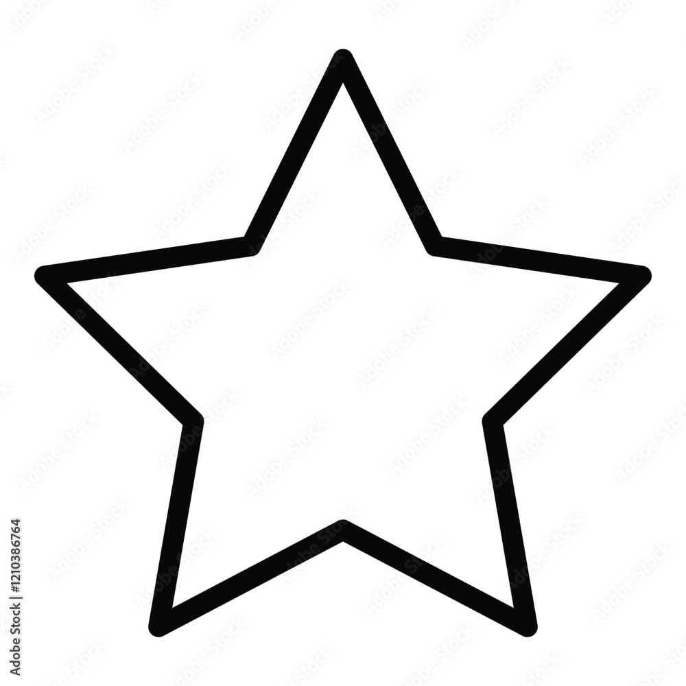 Star Flat Icon Isolated On White Background Star Flat Icon Isolated On White Background