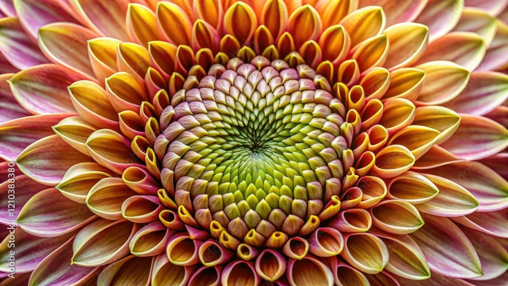 Close-up view of intricate details and patterns found in the center of a large flower, macro photography, pistil, center Close-up view of intricate details and patterns found in the center of a large flower, macro photography, pistil, center