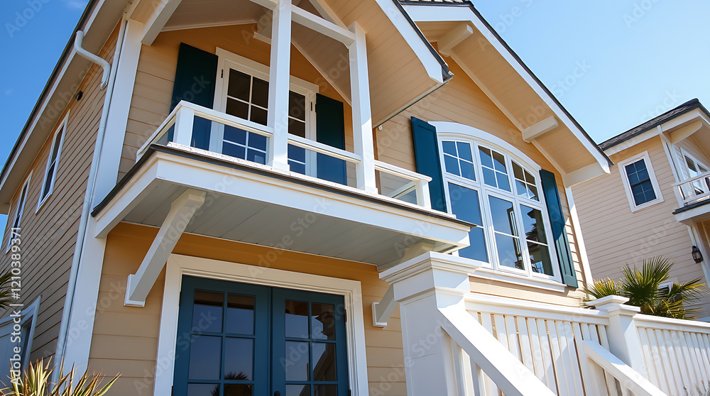 Beach House Exterior: Modern Coastal Home Design with Ocean View. Real Estate Photography Beach House Exterior: Modern Coastal Home Design with Ocean View. Real Estate Photography