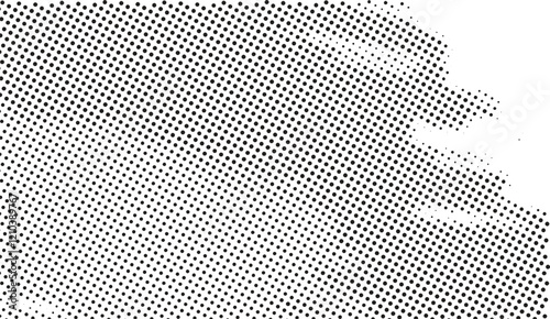 Halftone Black Dots on White Backdrop, Dynamic Gradient and Pattern Transition Effect