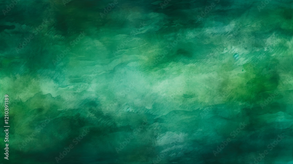 Abstract Dark Green Watercolor Texture Background with Jungle Green Stains and Painting. Lush Meadow Color Trend on Isolated Paper Abstract Dark Green Watercolor Texture Background with Jungle Green Stains and Painting. Lush Meadow Color Trend on Isolated Paper