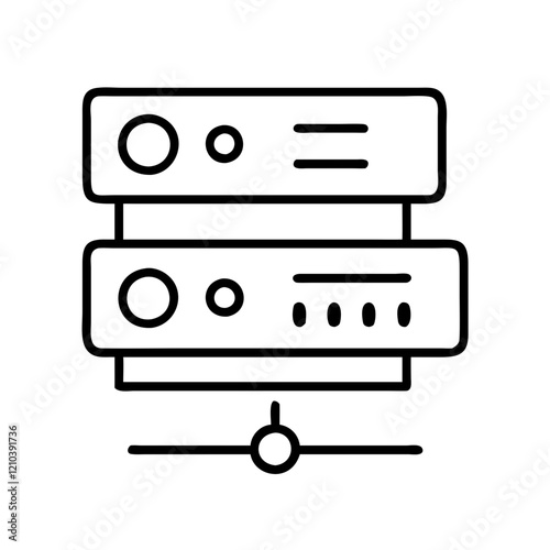proxy server icon, proxy server line art - simple line art of proxy server, perfect for proxy server logos and icons