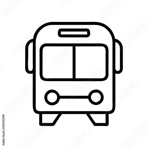 public transportation icon, public transportation line art - simple line art of public transportation, perfect for public transportation logos and icons