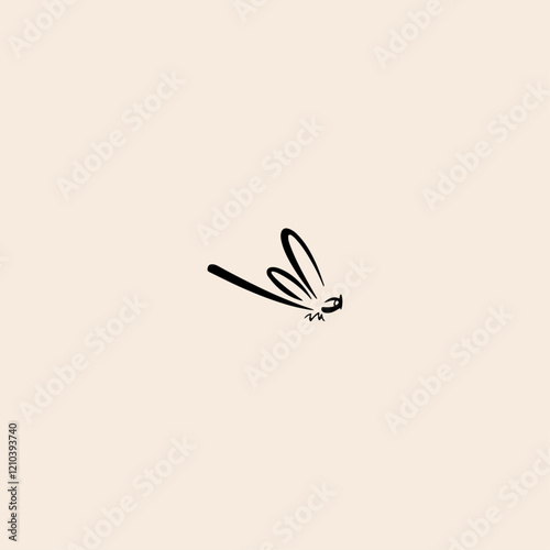 Dragon fly icon flat vector design.