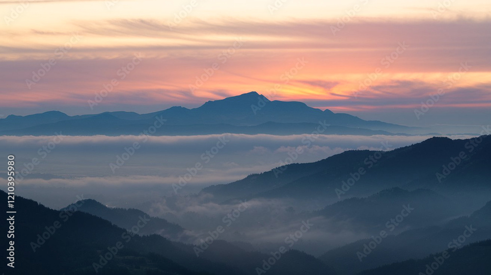 Obraz premium sunrise in the mountains