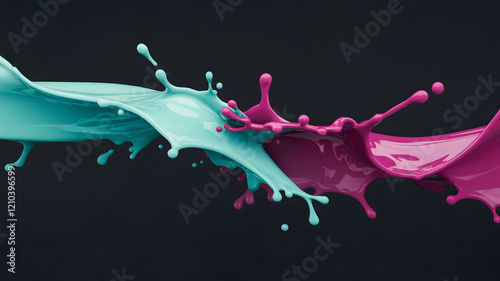paint splashes on white