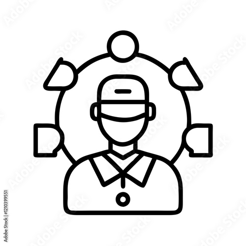 reinforcement agent icon, reinforcement agent line art - simple line art of reinforcement agent, perfect for reinforcement agent logos and icons