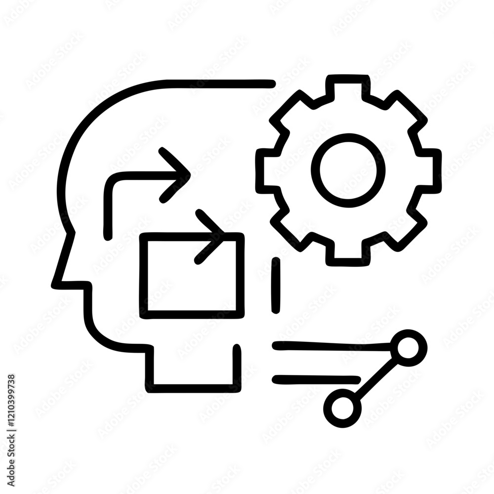 reinforcement learning icon, reinforcement learning line art - simple line art of reinforcement learning, perfect for reinforcement learning logos and icons reinforcement learning icon, reinforcement learning line art - simple line art of reinforcement learning, perfect for reinforcement learning logos and icons