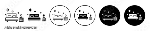 Clean Room icons set in black filled and stroke line style