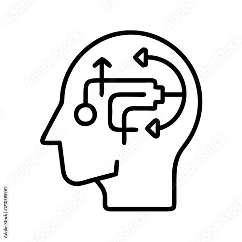 reinforcement learning icon, reinforcement learning line art - simple line art of reinforcement learning, perfect for reinforcement learning logos and icons