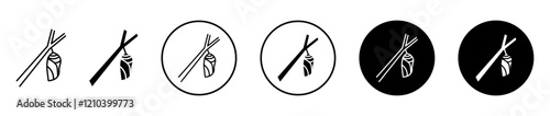 Cocoon icons set in black filled and stroke line style