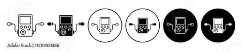 Dialysis icons set in black filled and stroke line style