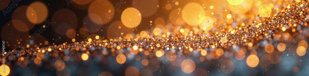 Shimmering gold & silver glitter, abstract bokeh , mystical, celebration Shimmering gold & silver glitter, abstract bokeh , mystical, celebration