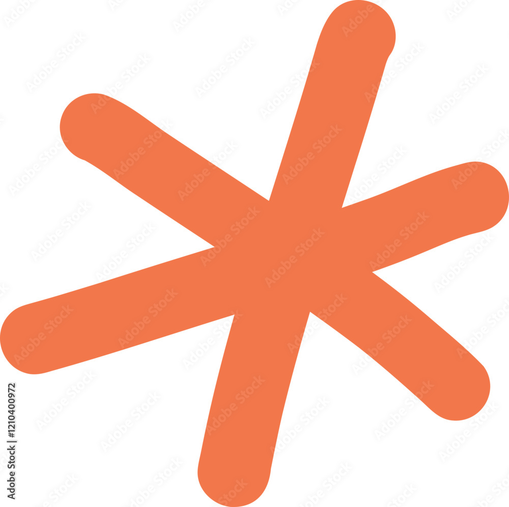 Obraz premium Abstract Orange Organic Blob Shape Design