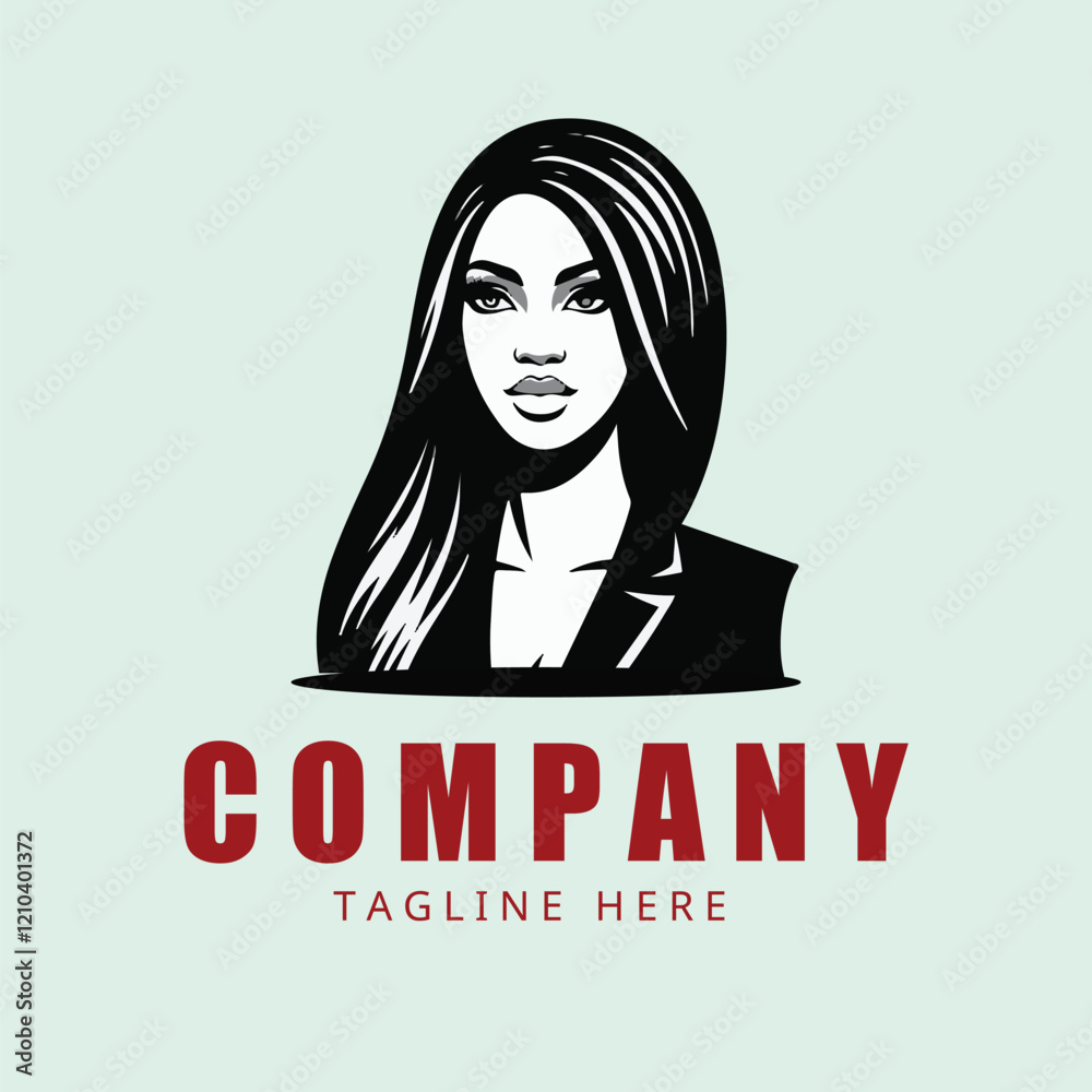 American business woman logo American business woman logo