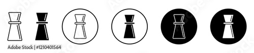 Jigger icons set in black filled and stroke line style