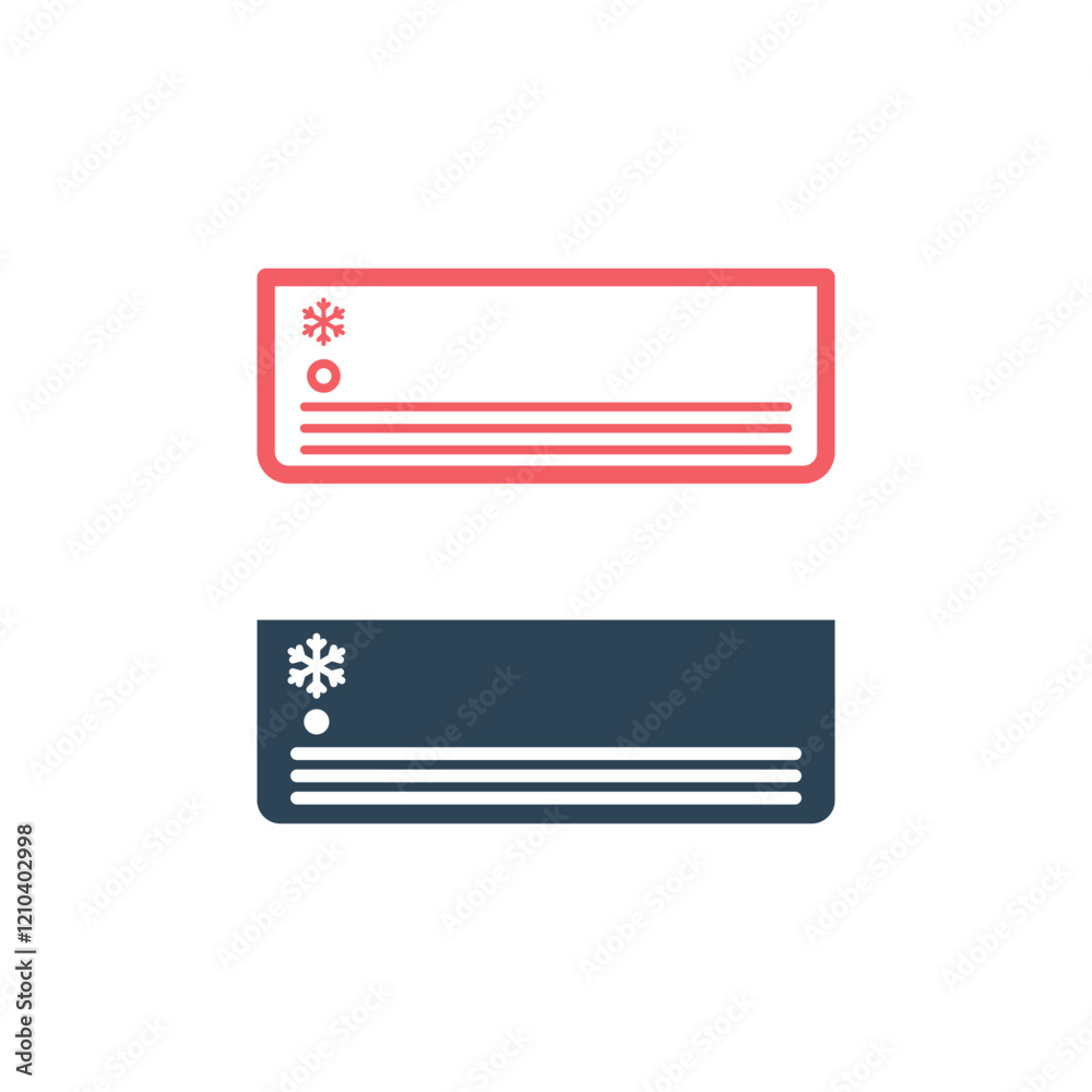 Air conditioner icons set. AC Logo Vector Illustration. Air conditioner icons set. AC Logo Vector Illustration.