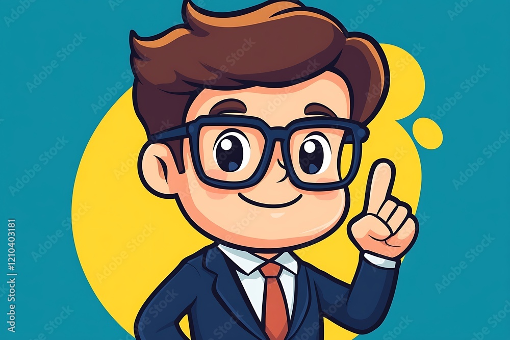 Smiling Chibi Businessman Cartoon Illustration1 Smiling Chibi Businessman Cartoon Illustration1