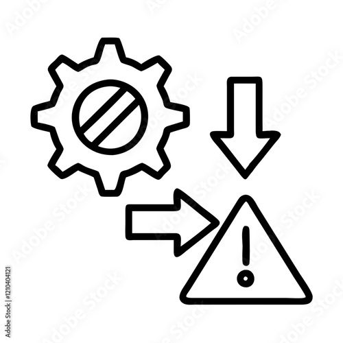risk management icon, risk management line art - simple line art of risk management, perfect for risk management logos and icons