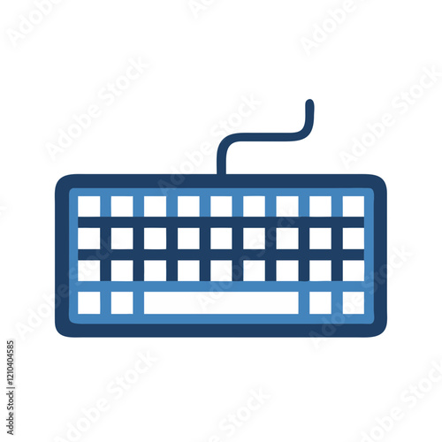 Simplistic illustration of a computer keyboard, representing technology and typing