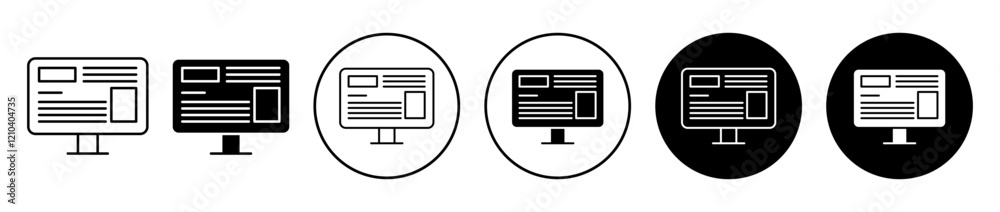 Web APPS icons set in black filled and stroke line style Web APPS icons set in black filled and stroke line style