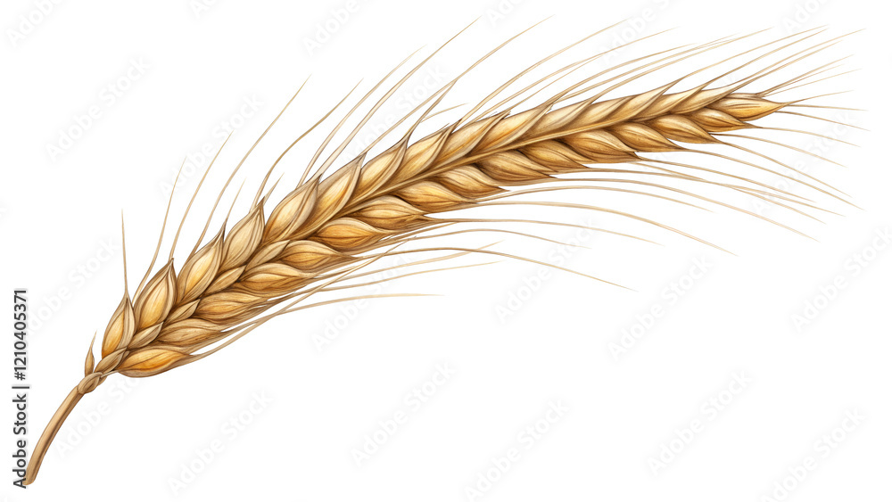 wheat ears isolated on white background wheat ears isolated on white background
