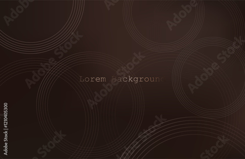 brown background with golden brown circles.luxury mocha mousse fabric.  modern background with radiance. Product presentation. vector illustration. Premium brown background design