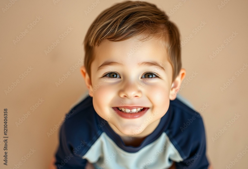 Portrait of a 3-year-old boy with a bright smile Portrait of a 3-year-old boy with a bright smile