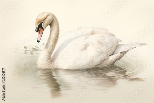 Fototapeta Naklejka Na Ścianę i Meble -  Swan animal white bird