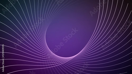 Abstract horizontal curved looping animated background video