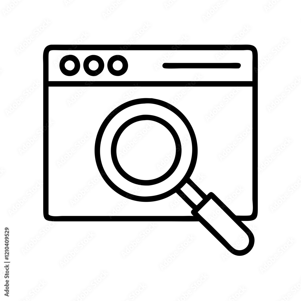 search engine icon, search engine line art - simple line art of search engine, perfect for search engine logos and icons search engine icon, search engine line art - simple line art of search engine, perfect for search engine logos and icons