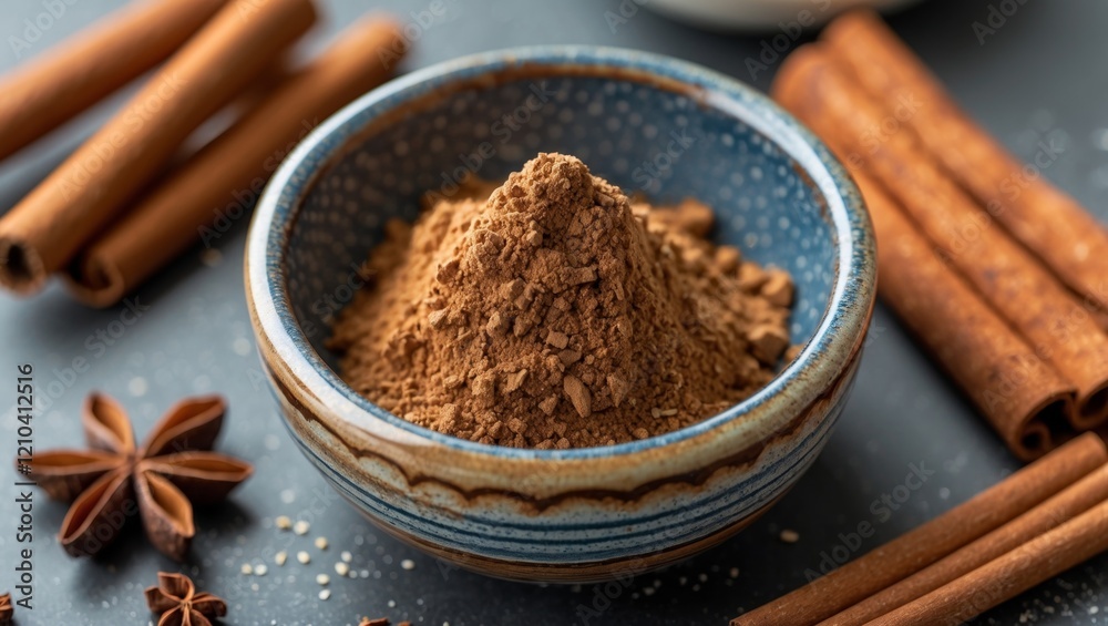 Cinnamon bowl weight measurement on scale Cinnamon bowl weight measurement on scale