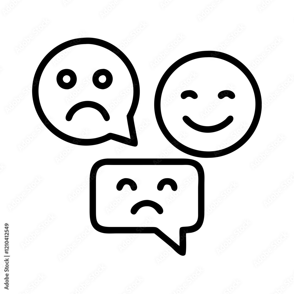 sentiment analysis icon, sentiment analysis line art - simple line art of sentiment analysis, perfect for sentiment analysis logos and icons sentiment analysis icon, sentiment analysis line art - simple line art of sentiment analysis, perfect for sentiment analysis logos and icons