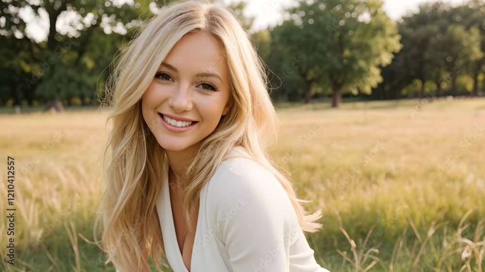 Smiling Woman in a Natural Setting
Smiling Woman in a Natural Setting