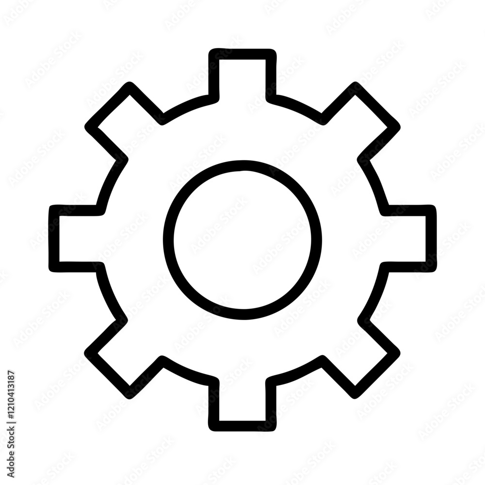 settings gear icon, settings gear line art - simple line art of settings gear, perfect for settings gear logos and icons settings gear icon, settings gear line art - simple line art of settings gear, perfect for settings gear logos and icons