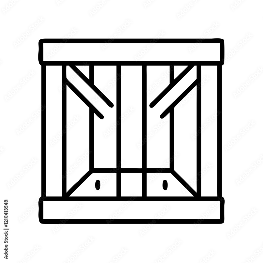 shipping crate icon, shipping crate line art - simple line art of shipping crate, perfect for shipping crate logos and icons shipping crate icon, shipping crate line art - simple line art of shipping crate, perfect for shipping crate logos and icons