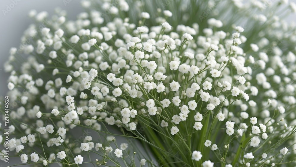 Delicate white baby's breath flowers in airy blooms Delicate white baby's breath flowers in airy blooms