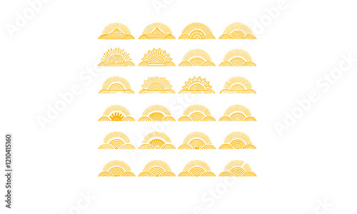 Wallpaper Mural Vector set of sun icons Torontodigital.ca