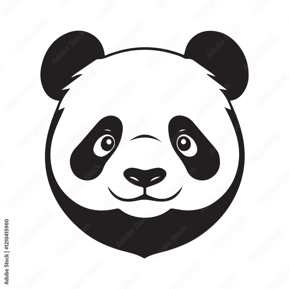Fototapeta premium panda face vector