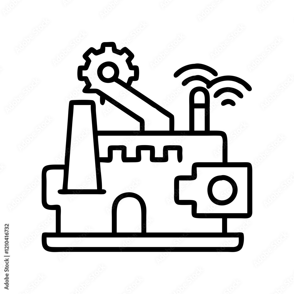 smart manufacturing icon, smart manufacturing line art - simple line art of smart manufacturing, perfect for smart manufacturing logos and icons smart manufacturing icon, smart manufacturing line art - simple line art of smart manufacturing, perfect for smart manufacturing logos and icons