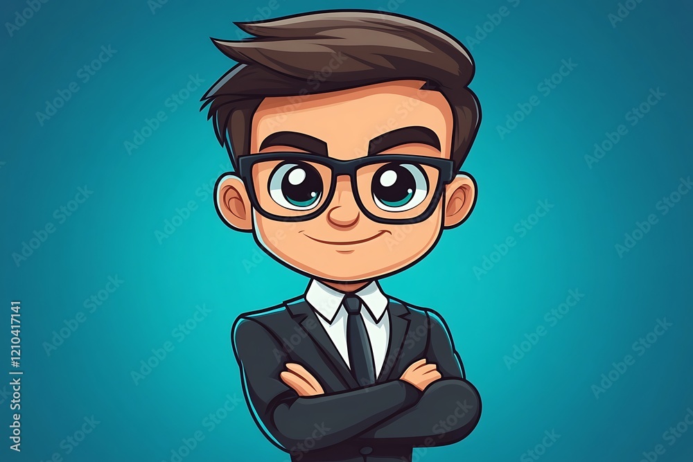 Young Confident Male Entrepreneur in Suit and Tie Young Confident Male Entrepreneur in Suit and Tie