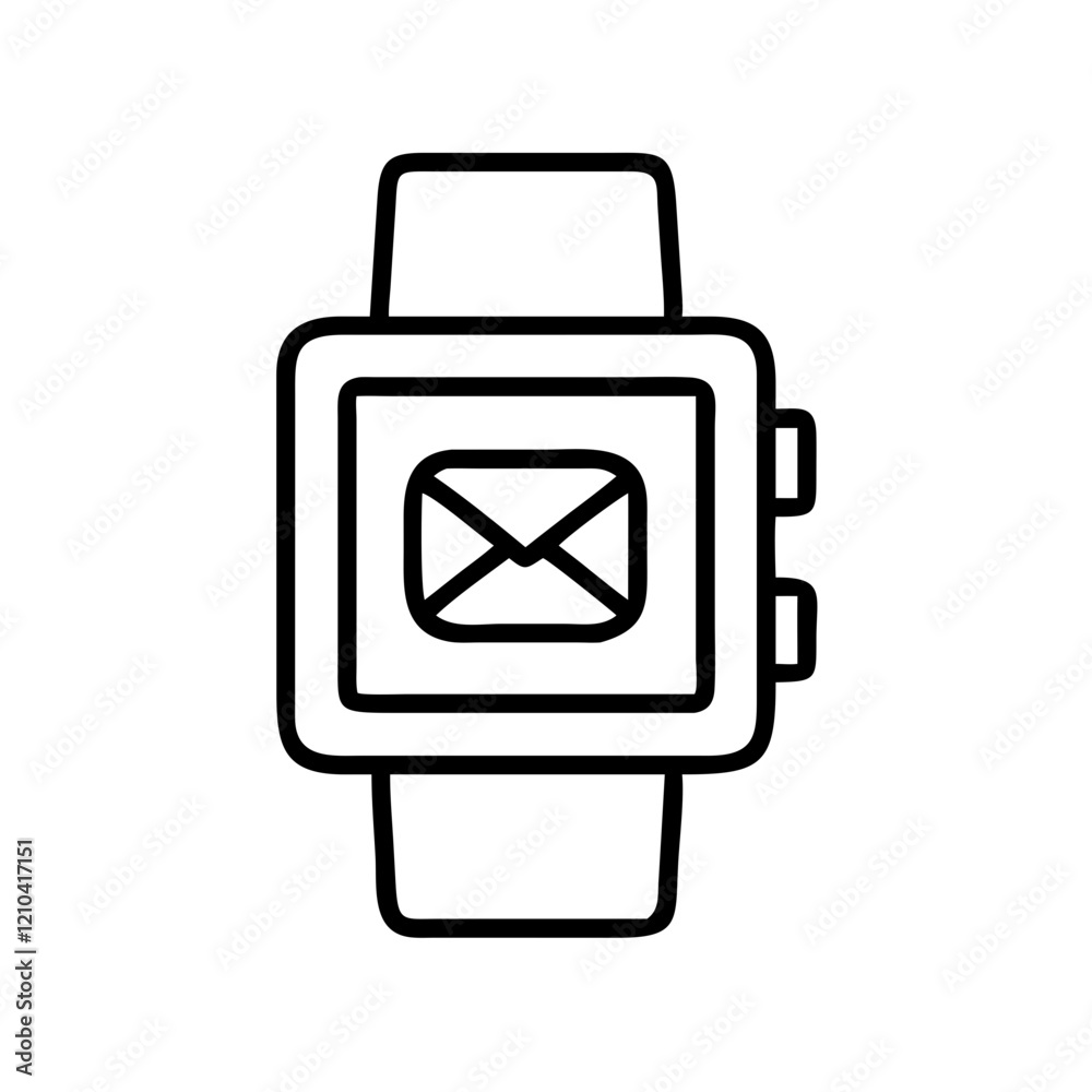 smartwatch icon, smartwatch line art - simple line art of smartwatch, perfect for smartwatch logos and icons smartwatch icon, smartwatch line art - simple line art of smartwatch, perfect for smartwatch logos and icons
