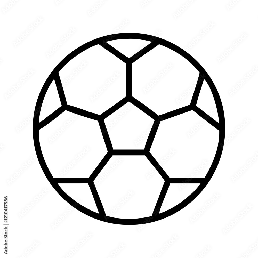 Obraz premium soccer ball icon, soccer ball line art - simple line art of soccer ball, perfect for soccer ball logos and icons