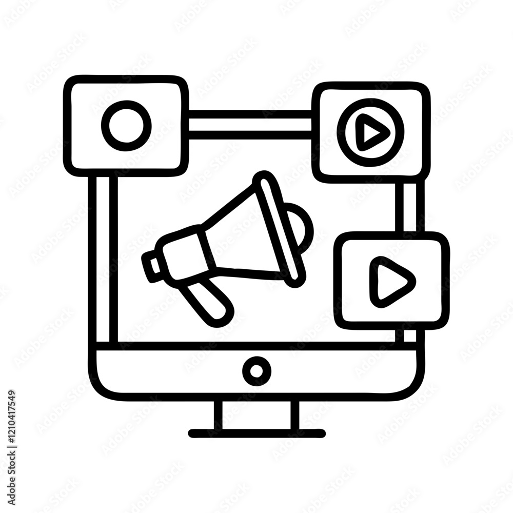 social media ads icon, social media ads line art - simple line art of social media ads, perfect for social media ads logos and icons social media ads icon, social media ads line art - simple line art of social media ads, perfect for social media ads logos and icons