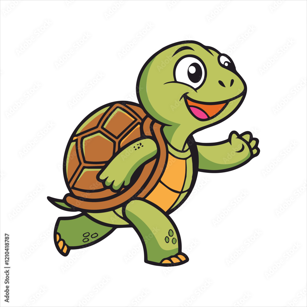 Fototapeta premium turtle mascot cartoon style vector images, designed to add charm and character to your creative projects. These vectors showcase turtles in various playful and engaging cartoon styles,
