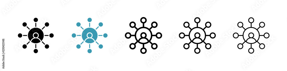 Affiliate marketing icons vector pack in black and blue colors Affiliate marketing icons vector pack in black and blue colors