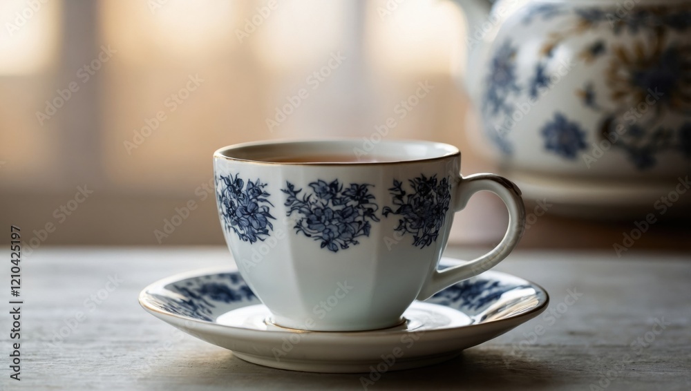 Fototapeta premium Tea in a white cup